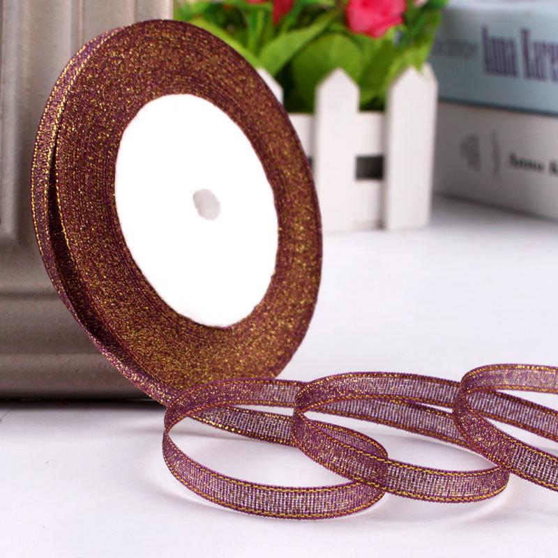 6mm Gold & Silber Zwiebelband für Geschenkverpackung & Weihnachtsdekoration