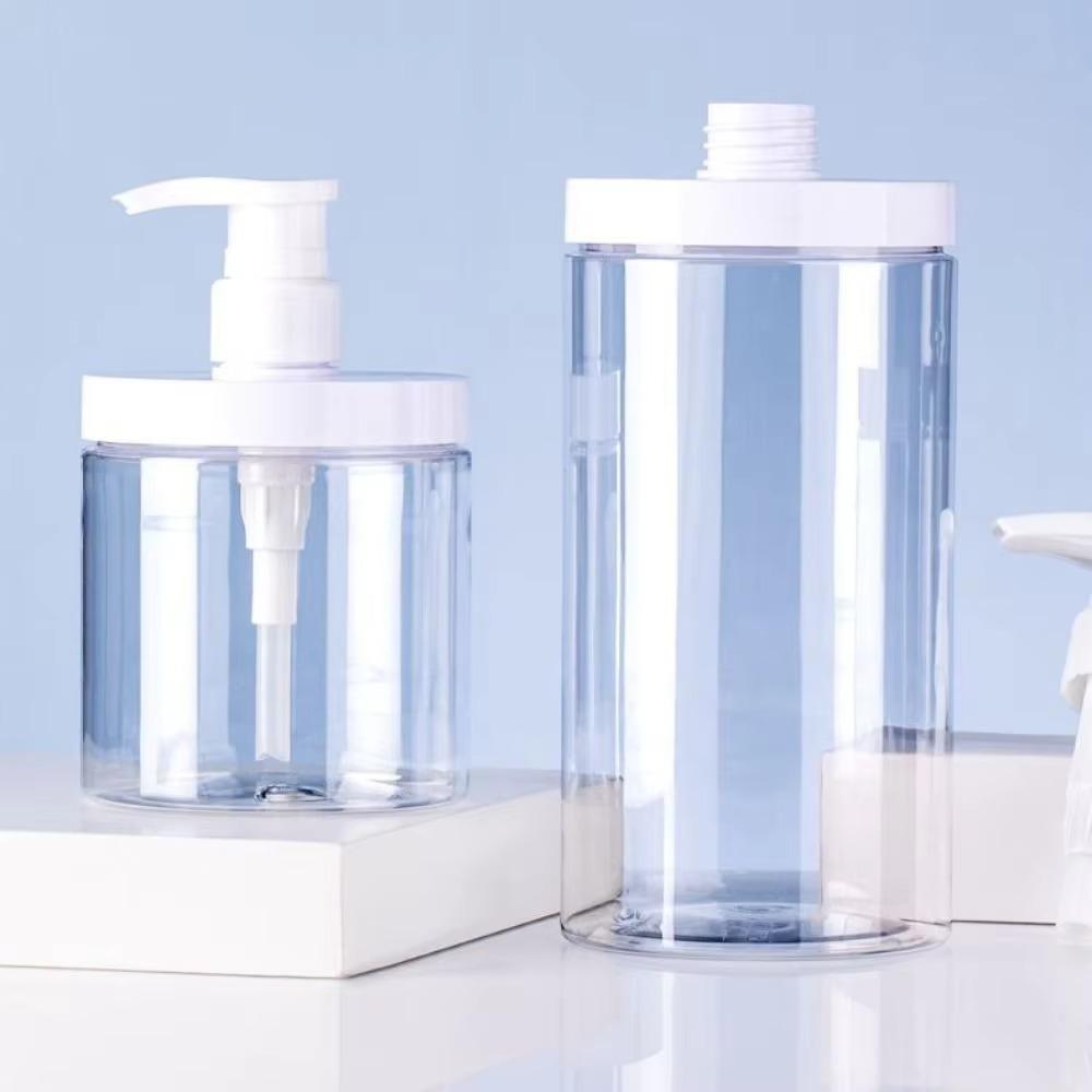 Large Capacity Pump Bottle Dispenser PET Shampoo Lotion Container Refillable Bottle Shower Gel