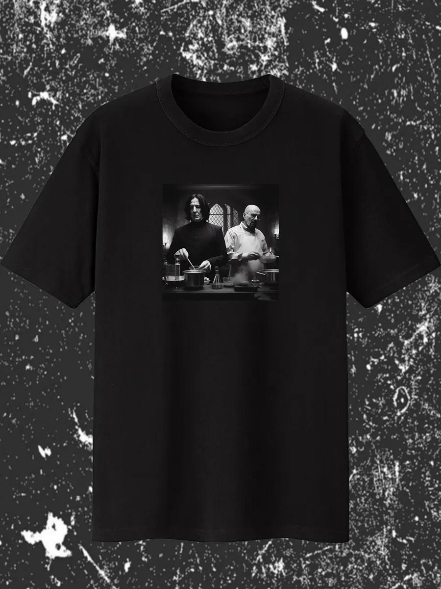 Cotton oversized T-shirt with print on chest M