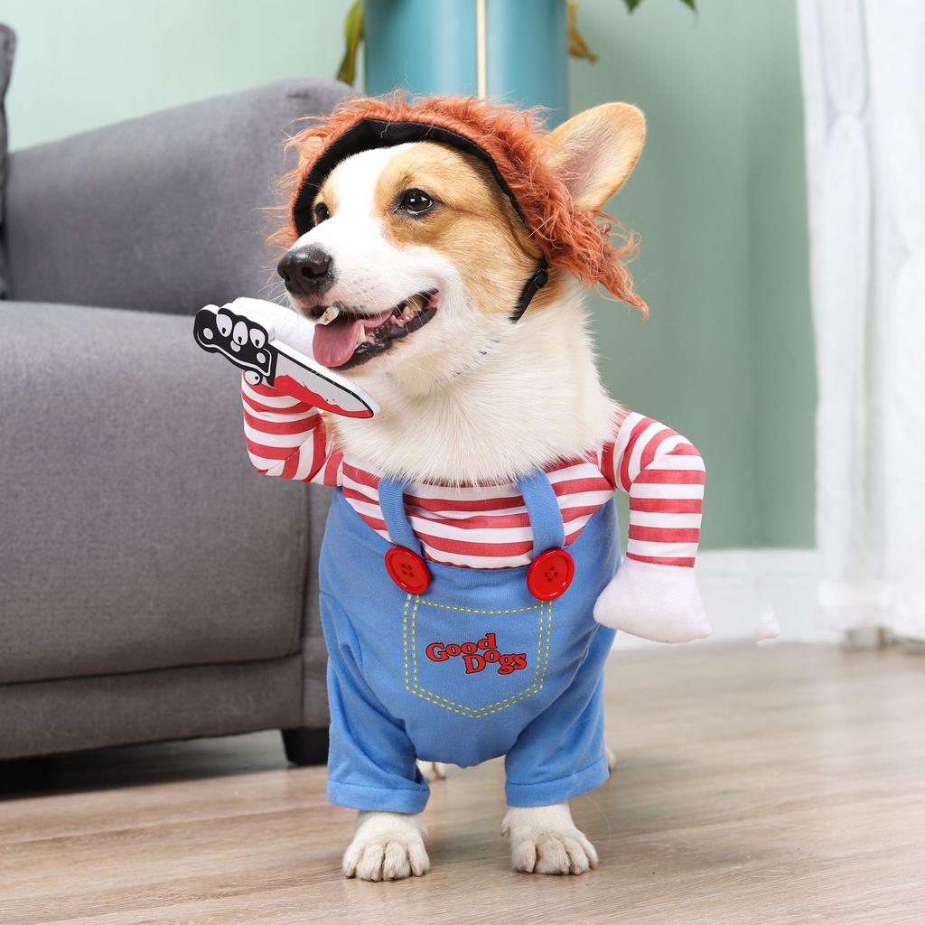 Dog Halloween Costumes, Pet Cosplay Costume With 2 Straps, Breathable All Seasons Universal Party Costume For Small Medium And Large Dogs Party