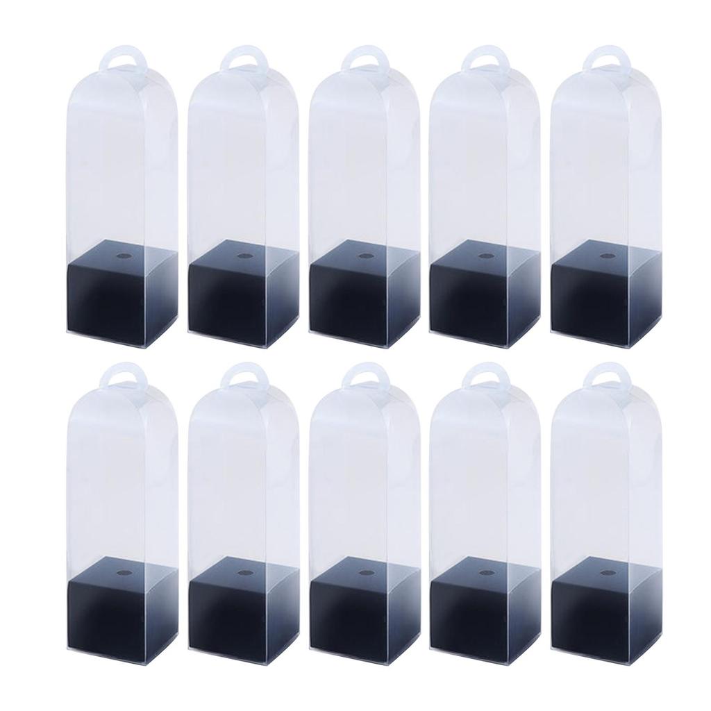 10 Pieces Flower Gift Boxes Flower Packing Boxes Portable Gift Bags Bag Single Rose Flower Box for Valentines Day Party Favor