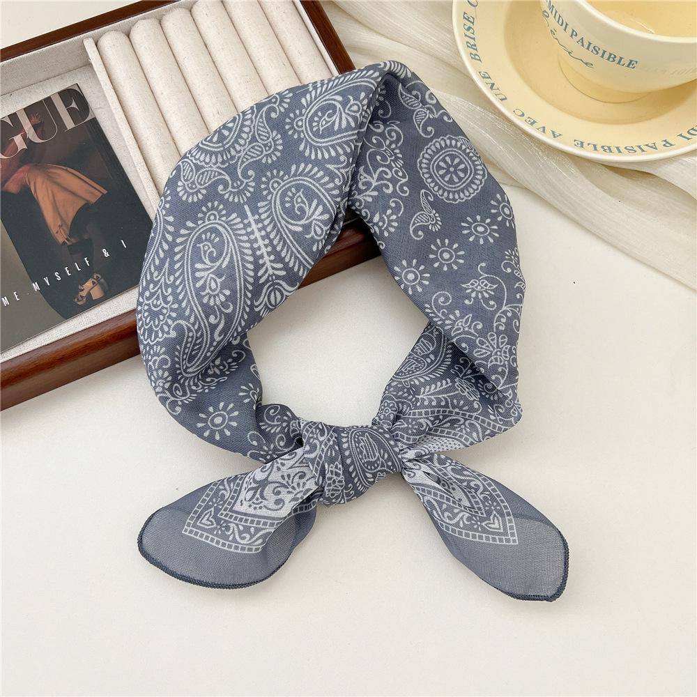 Versatile Women's Cotton Linen Small Square Scarf: Fresh, Breathable, Soft, Artistic, Ideal for Summer