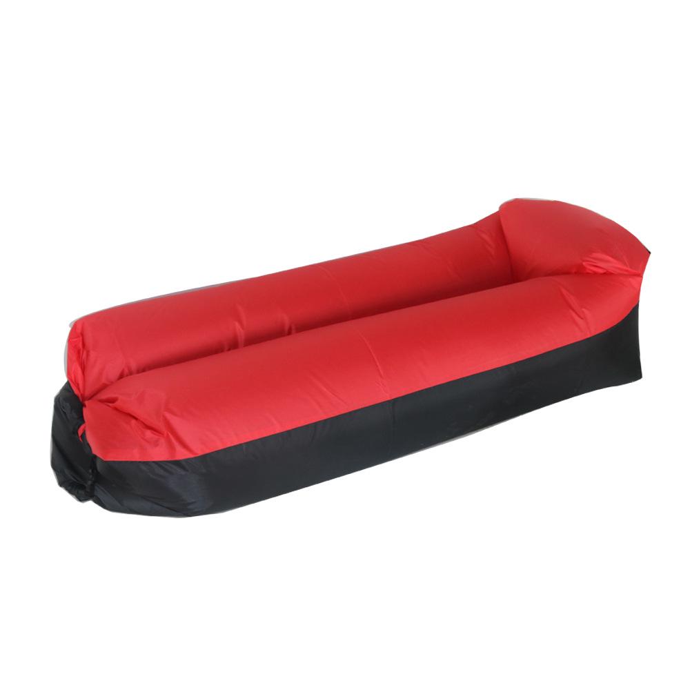 Pillow-Shaped Inflatable Outdoor Recliner - Portable Single Air Mattress for Camping & Festivals