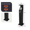 GOWKE Outdoor Fixed Stainless Steel Ashtray Column