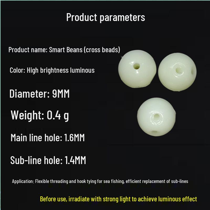 

Светящаяся приманка для морской рыбалки Catty Pack: Светящиеся флуоресцентные бусины для ночной рыбалки и изготовления украшений. Luminous