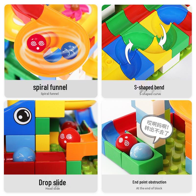 Kids' Enlightenment Marble Run Building Set - Ages 4-6, Changeable Blocks