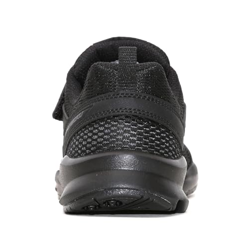 [Shunsoku] Kids' Sneakers for Boys and Girls, White and Black, School Shoes, Wide Fit, Lightweight, 15-27cm, 3E/2E, SJJ 1950 6380 9570, Black/Black, 2