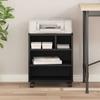 Printer Stand Black Oak Effect 41 X 32 X 48 Cm