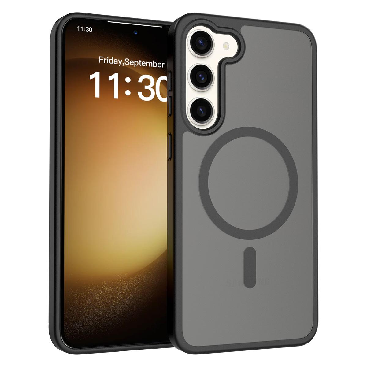 

Напівпрозорий чохол для телефону Magsafe Mag Safe Samsung Galaxy S26 Plus S25 Fe S24 S23 Ultra S22 A15 A16 A17 A26 A35 Матовий магнітний ударостійкий чохол для телефону Samsung Galaxy S23 чорний