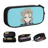 Custom Korean Genshin Impact Albedo Pencil Case for Girls Boys Anime Game Large Storage Pen Box Bag School Supplies