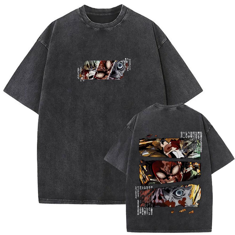 Anime Demon Slayer Tsugikuni Yoriichi Graphic T Shirt Men Women Clothing Casual Oversized T-shirts Harajuku Trendy Streetwear