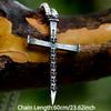 New Creative Designs Cross Skull Necklace Pendant for Men Gothic Punk Jewelry for Gift