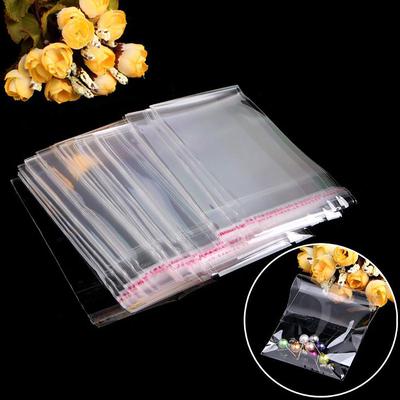 100 Stück Transparente Selbstklebende Kleine Plastiktüten Schmuck Geschenk Verpackungsbeutel Selbstklebende Zellophan Verpackungsbeutel Aufbewahrungsbeutel