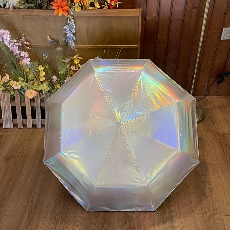 A Colorful Gradient Umbrella with a Gradient Color Manual Opening And Closing, Windproof, Additions Included, Sunshade Umbrella full-fiber&8K