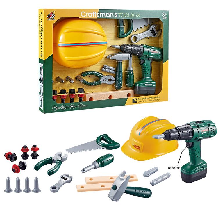 

Play House Детские развивающие игрушки Мальчик Инструменты для ремонта DIY Моделирование Электрическая дрель Инструмент Комбинация зелёный