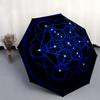 Blue Geometric Mandala: Aesthetic  DecorUmbrella, Portable 3-Fold Compact Umbrella,Christmas Gift ES574