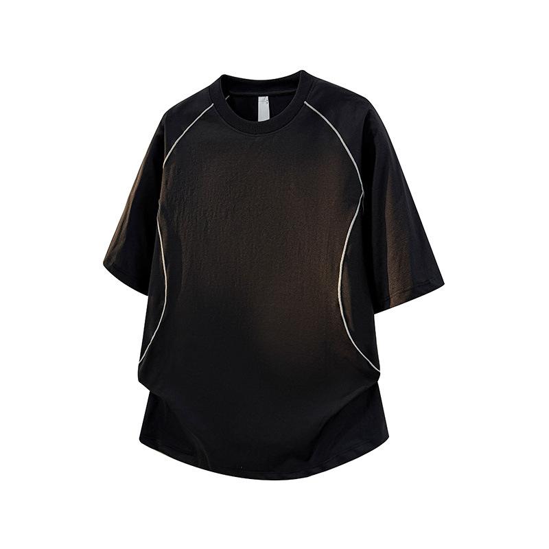 

T-shirt Men s Round Neck Short-sleeved Bottoming Shirt Men s Short-sleeved Outdoor Sports And Leisure T-shirt Men s Pullover 2XL чёрный