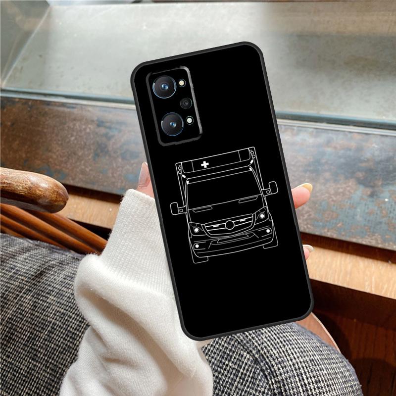 EMT EMS Ambulance Case For Realme 11 12 13 14 Pro Plus C53 C55 C51 C25 C63 C61 C65 C67 C71 C75 GT6 GT7 15 Pro