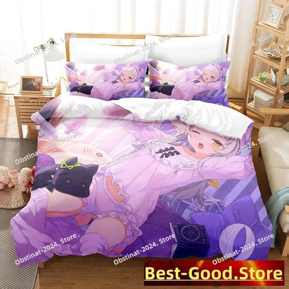 Murasaki Shion Bedding Set Printed single Comforter Duvet Cover Pillow Case 3 Pieces Kids Adult Size Anime Kawaii Girl Bed