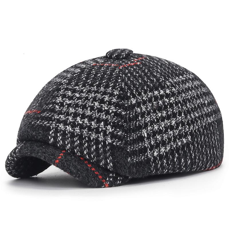 Vintage Plaid Newsboy Hat - Stylish Color Block Design, Ultra-Lightweight, Classic Berets & Painter Cap Style - Rich Brown, Unisex for Women & Men