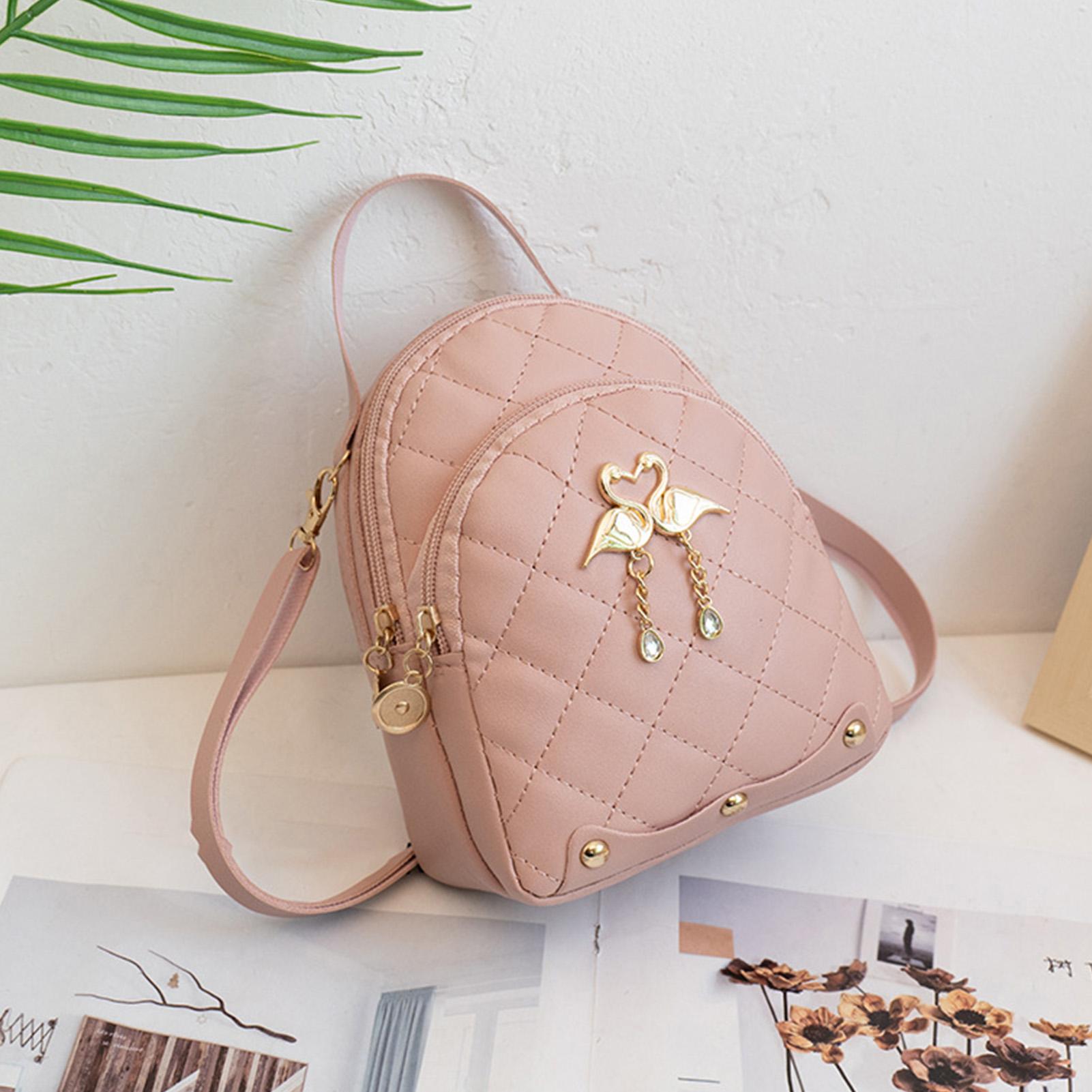 

Women Small Backpack Cute PU Backpack Multifunctional Lightweight Casual Bag for Travel Shopping Commuting