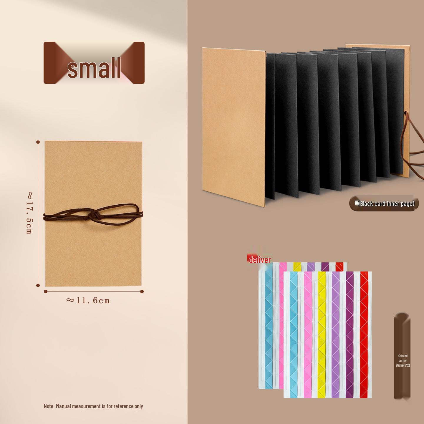

Foldable DIY Kraft Paper Memory Book - A4/A5/A6 Accordion Style for Drawing and Handwriting