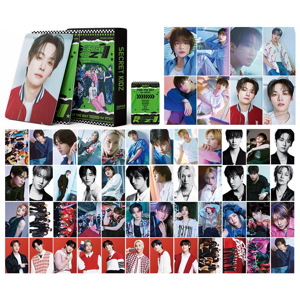 Straykids 55Pcs Lomo Cards Secret Kidz Series Lomo Cards Skzoo Kpop Korean Wave Poster Cards Diy Collection Cards