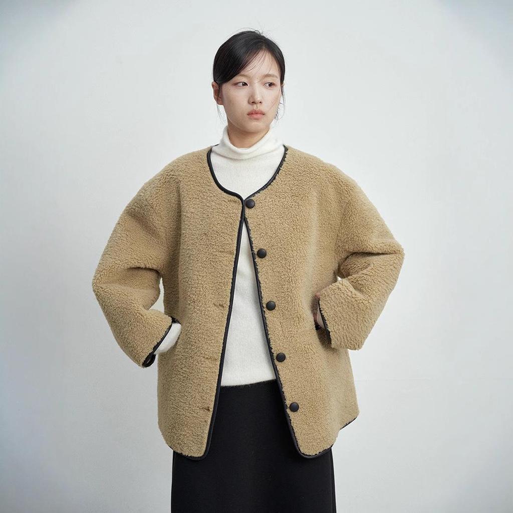 Love & Nancy Women's 2024 Winter Wool Coat: Thickened Double-Sided Maillard, Item 41326