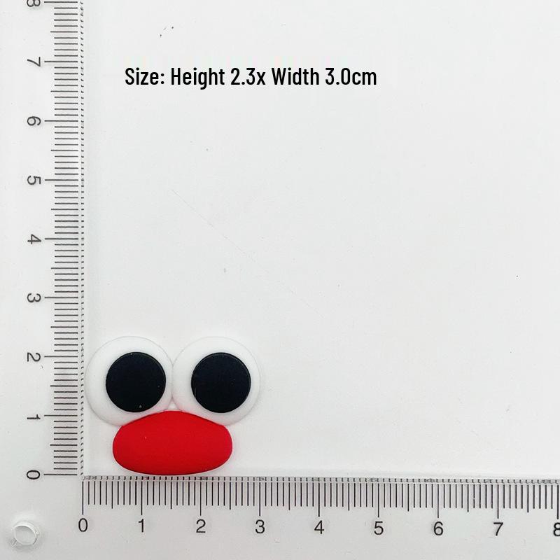 Cartoon Sausage Mouth & Big Eyes Duckbill Rubber Patch - Cute DIY Drain Basket Ornaments