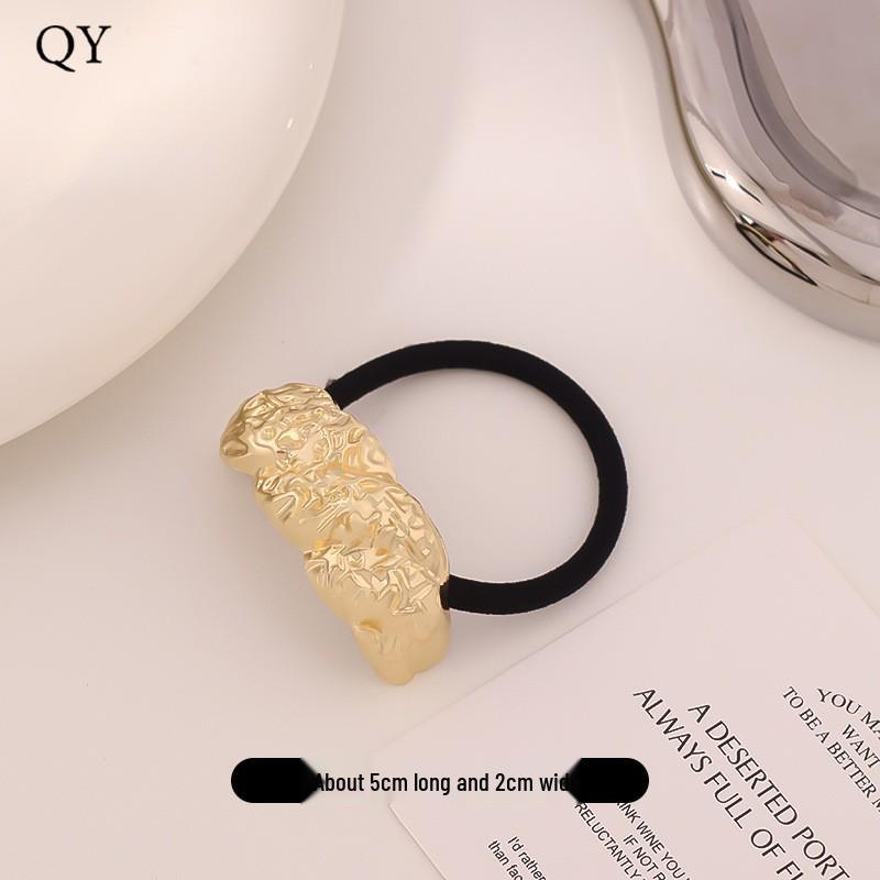 Minimalist Metal Hair Ring - New Korean Style High-End Ponytail Tie Rubber Band.