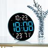 Modern Digital Wall Clock Remote Controlled 5-Level Adjustable Brightness 12inch Large Screen Wall Clock for Offices