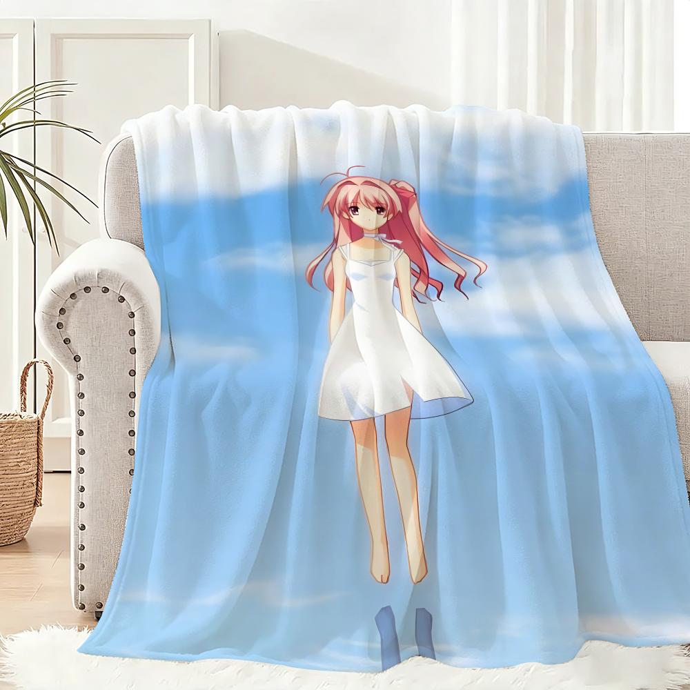 Chaos Heads Throw Lightweight 240G Flannel Blanket Soft Skin-Friendly For Summer Cooling