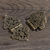Wooden Box Vintage Mini Lace Chinese Style Antique Furniture Hardware Butt Hinges Hollow Flower