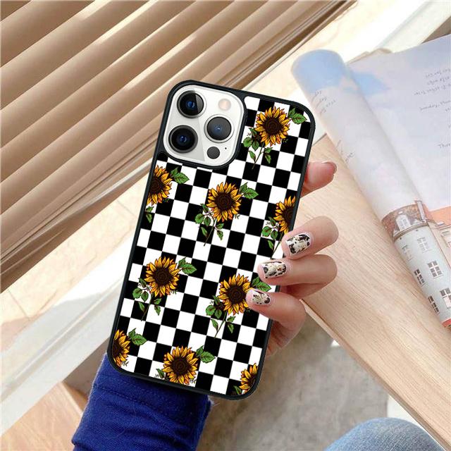 Checkerboard Plaid Checked Checkered Phone Case Cover For iPhone 17 Air 15 16 14 13 12 Pro Max 11 Pro Max Plus