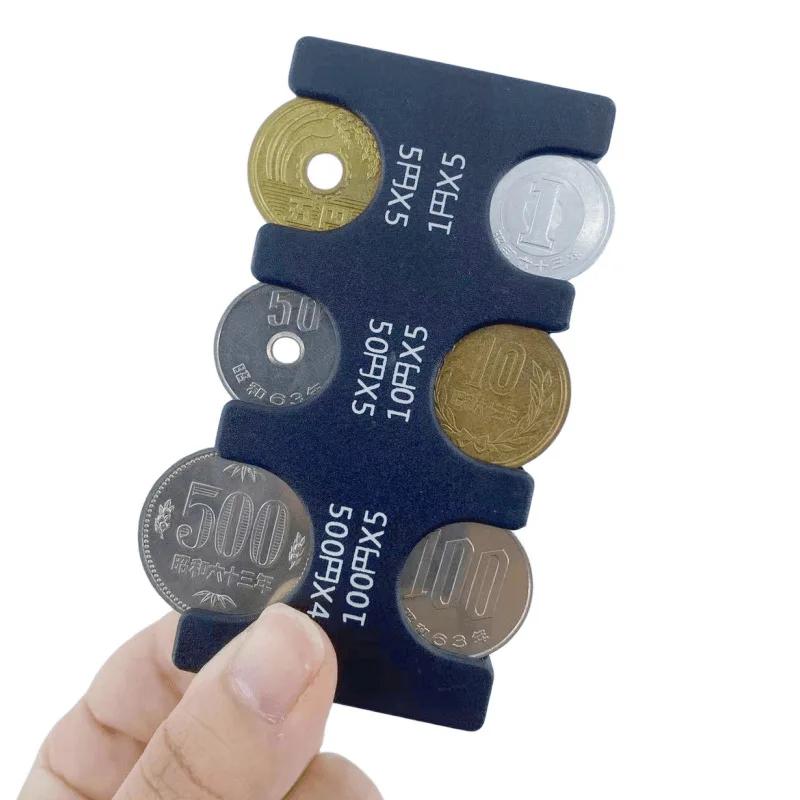Mini Portable Coin Organizer  Portable Plastic Coin Holder Multi-Slot Japanese & Korean Currency Storage  Money Management