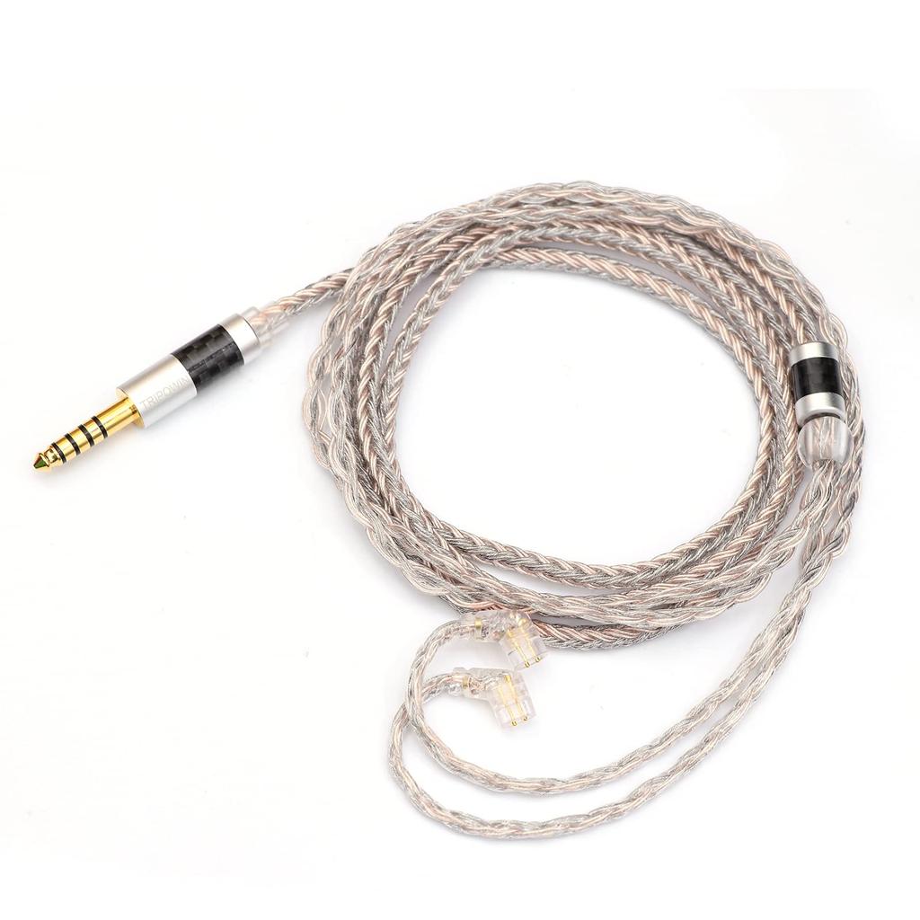 TRIPOWIN Jelly Upgrade 21žilový HiFi sluchátkový kabel postříbřený OCC kabel grafenový měděný drát OCC kabel smíšený oplet + & + (QDC konektor, 4,4mm)