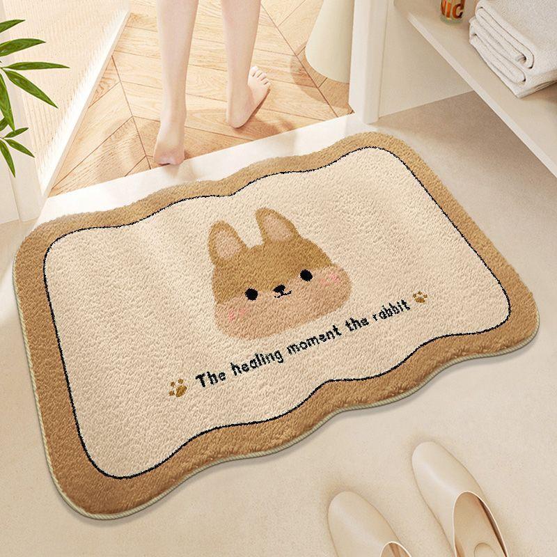 Badrum Absorberande Matta Söt Badrumsdörr Smutsig Halkfri Matta Toalettmatta Toalettdörrmatta Hushåll