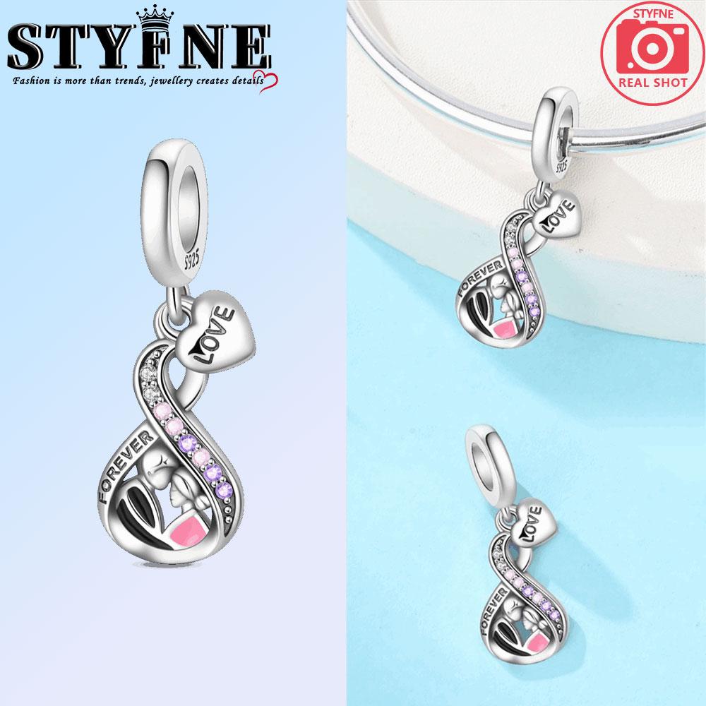 Copper Golden Couple Heart Angel Wings Charms Beads Pendant For Original Bracelet Woman Girl Jewelry