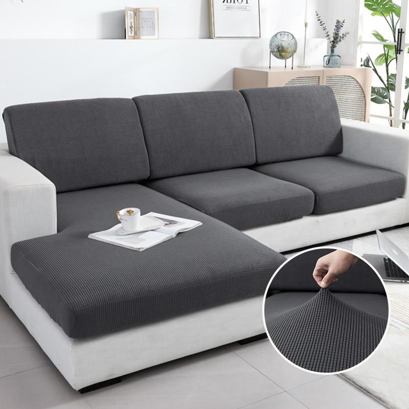 Thick Cushion Cover Wave Pattern Jacquard Sofa Seat Cover for Living Room L-Shaped Corner Sofa Backrest Sofa Protector