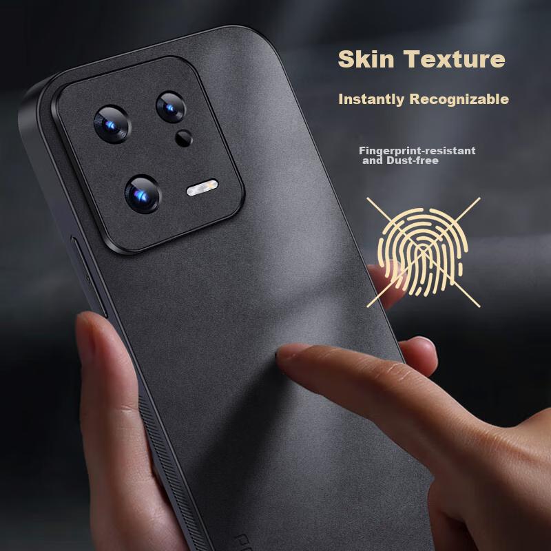 Xiaomi 13 Phone Case, Mi 13 Protective Cover, Shockproof, Full Lens Protection, Soft, Simple Luxury Silicone Outer Case, WoAnd Leather Case, Gray
