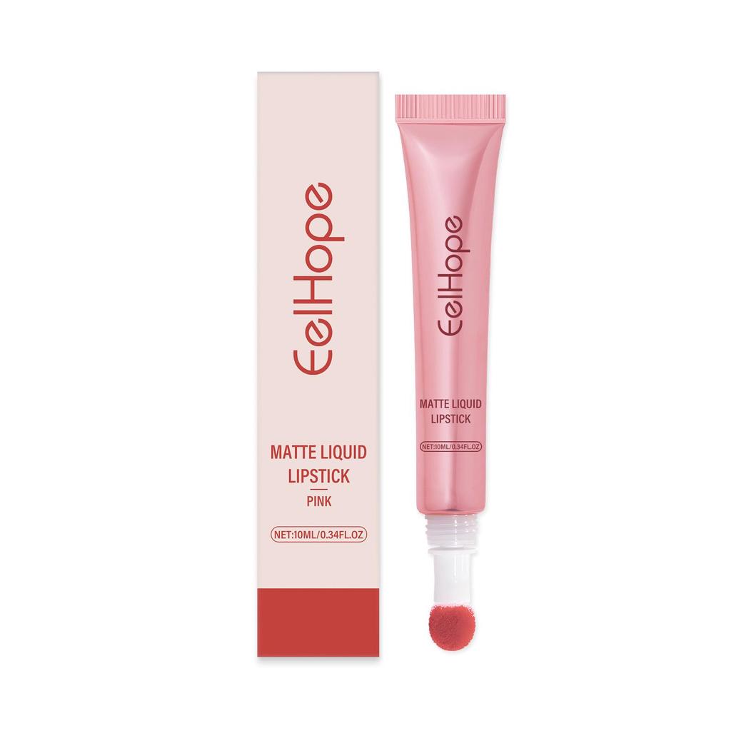EELHOPE Matte Liquid Lipstick - Non-Transfer, Easy-to-Apply, Colorful, Pink & Moisturizing