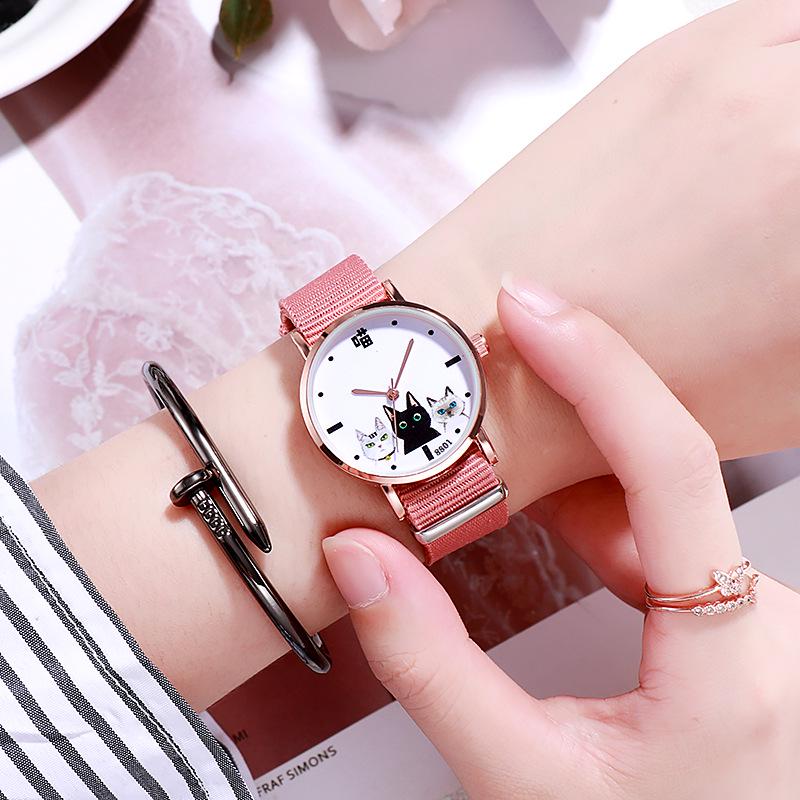 Women's Minimalist French Style Canvas Quartz Watch - Ultra-thin, Elegant Design for Couples