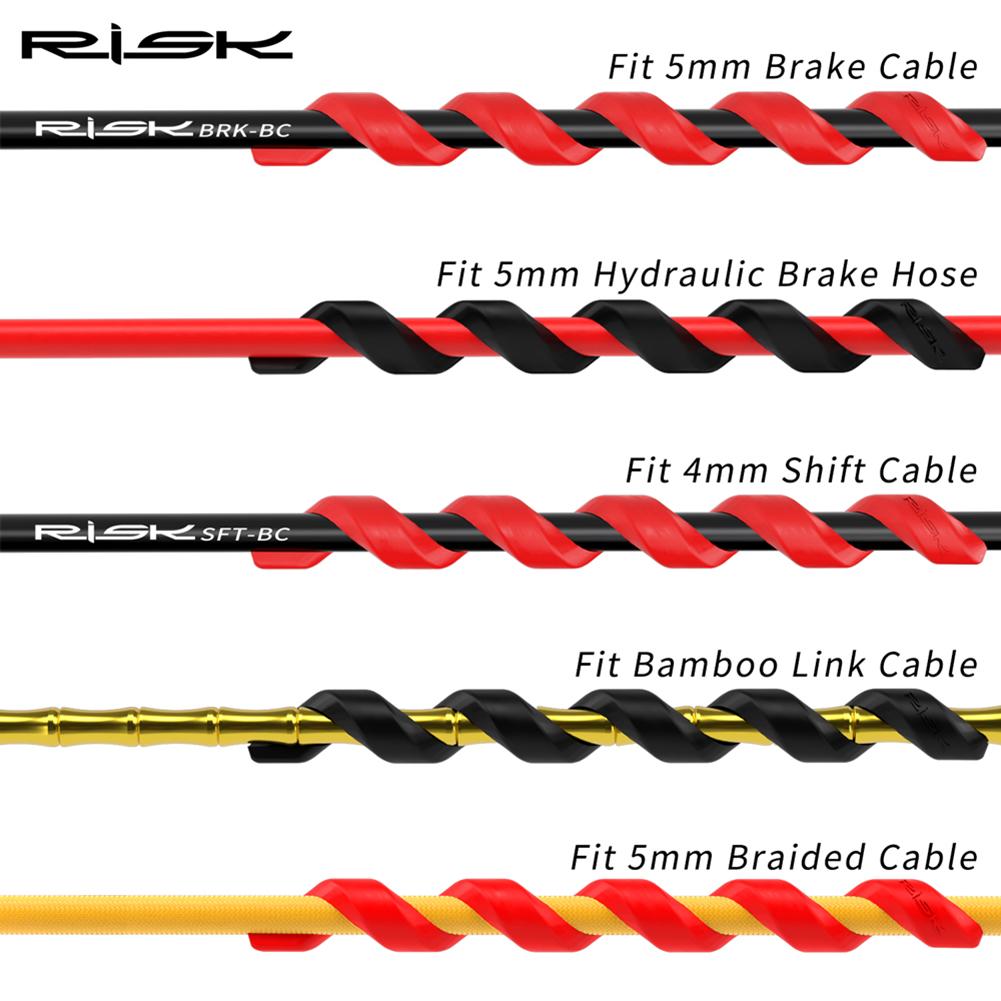 5-10PCS Bicycle Cable Manager Spiral Elastic Rubber Protector Line Tie Minder Bike Light Threading Cord Holder Controller Parts