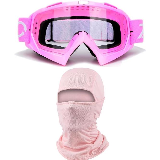 ATV Goggles With Balaclava Face Mask For Men Women And Youth, Dirt Bike Motorcycle Motocross Riding Ski Goggles