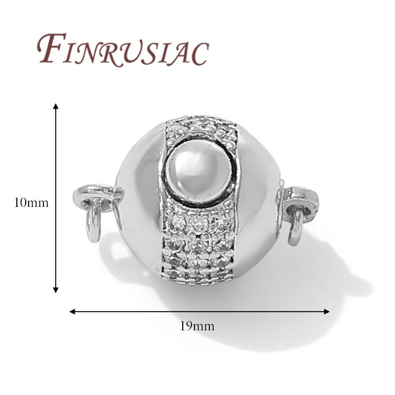 

18K Gold Plated Round Ball Clasp For Jewellery,Fasteners For Bracelets,DIY Jewelry Making Supplies,Necklace Clasps Connectors 1 piece