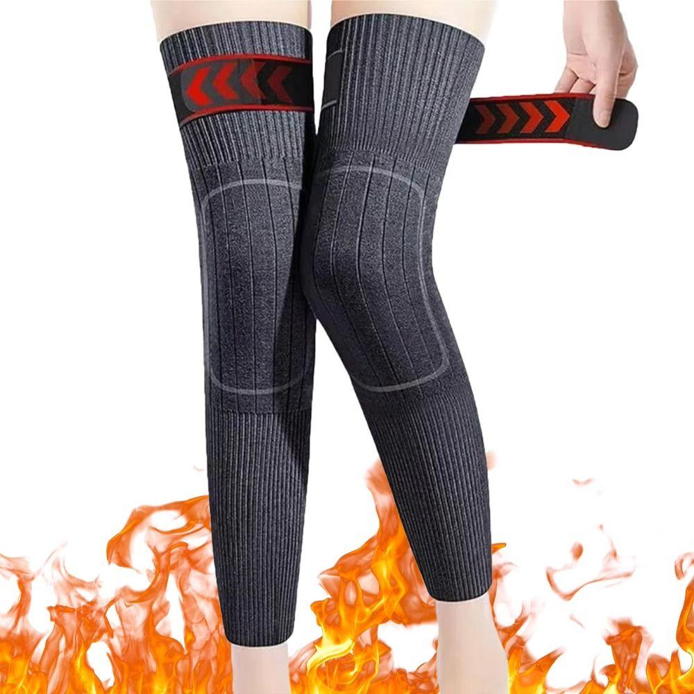 Elastic Thick Knee Protector Windproof Thermal Leg Warmers Knee Protective Cover  Men/Women