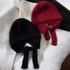 Windproof Knit Earflap Hat Solid Color Warm Skull Cap Korean Style Bonnet  Daily Commute