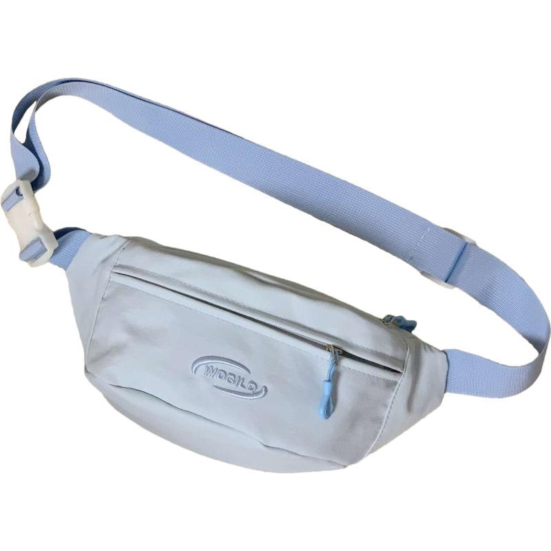 Small Fresh, Fashionable and Sweet Crossbody Shoulder Bag, Women's Large-capacity Lightweight Sports Fanny Pack, Student Commuting Simple Breast Bag