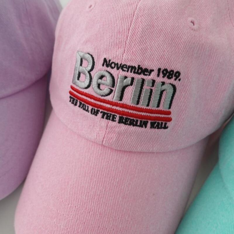 Namuen Color Block Lettering Hat Initial Cotton Women s Soft Charcoal