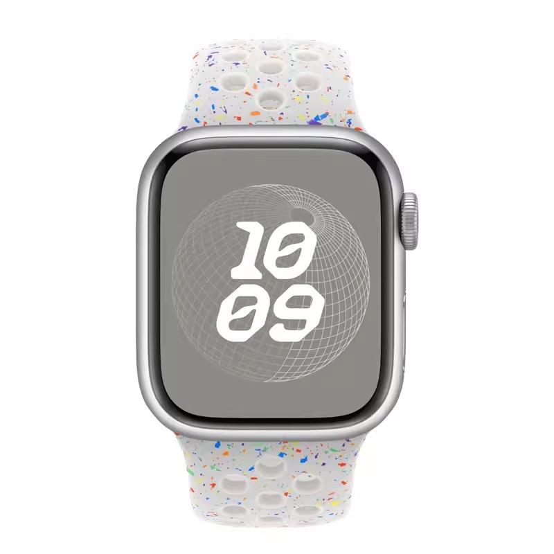 Silicone Band for Apple Watch Bands 45mm 40mm 46mm 44mm 49mm Sport Breathable Watchband Iwatch Series 11 10 9 8 7 SE Ultra Strap